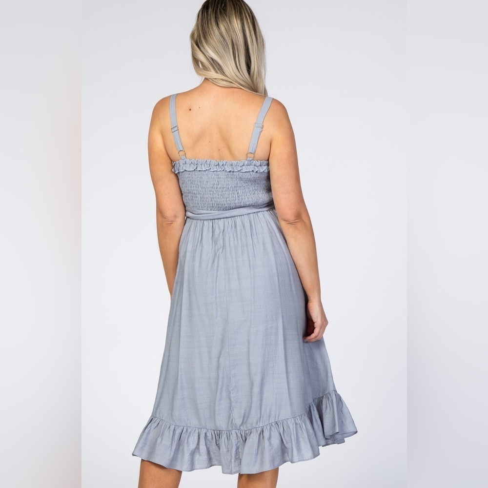 BluIvy - Blue Ruffle Smocked Dress - Picture 5 of 5